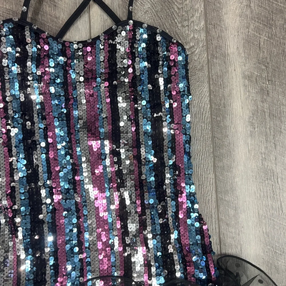 Weissman Kids Black Sequin Dance‎ Costume